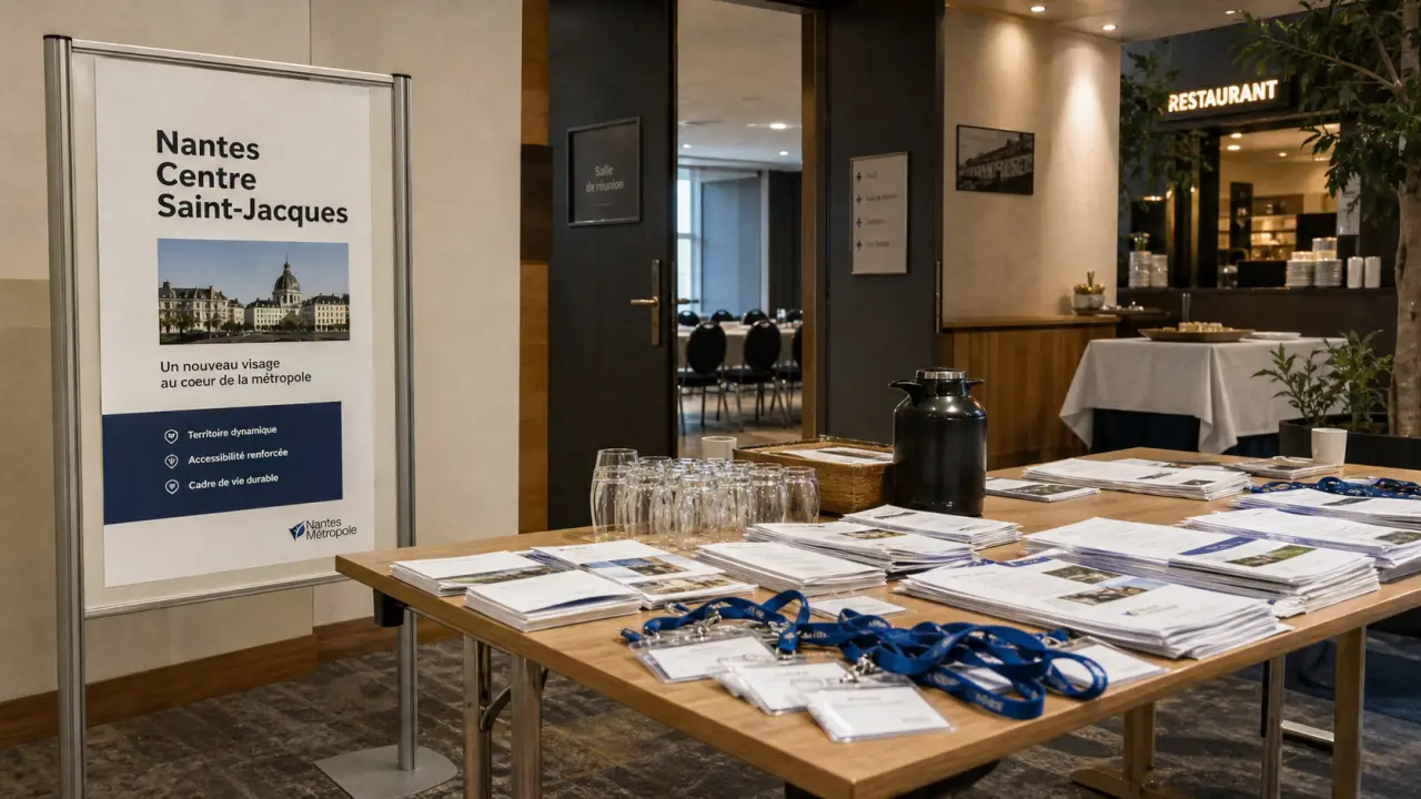 Hôtel restaurant séminaire Campanile Nantes Centre Saint-Jacques : hall et salle de réunion