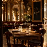 Nantes la cigale restaurant : salle Art nouveau dorée