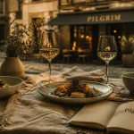 Pilgrim restaurant Nantes : table en bois et carnet Pilgrim