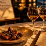 Restaurant etoile nantes : table gastronomique avec menu dégustation