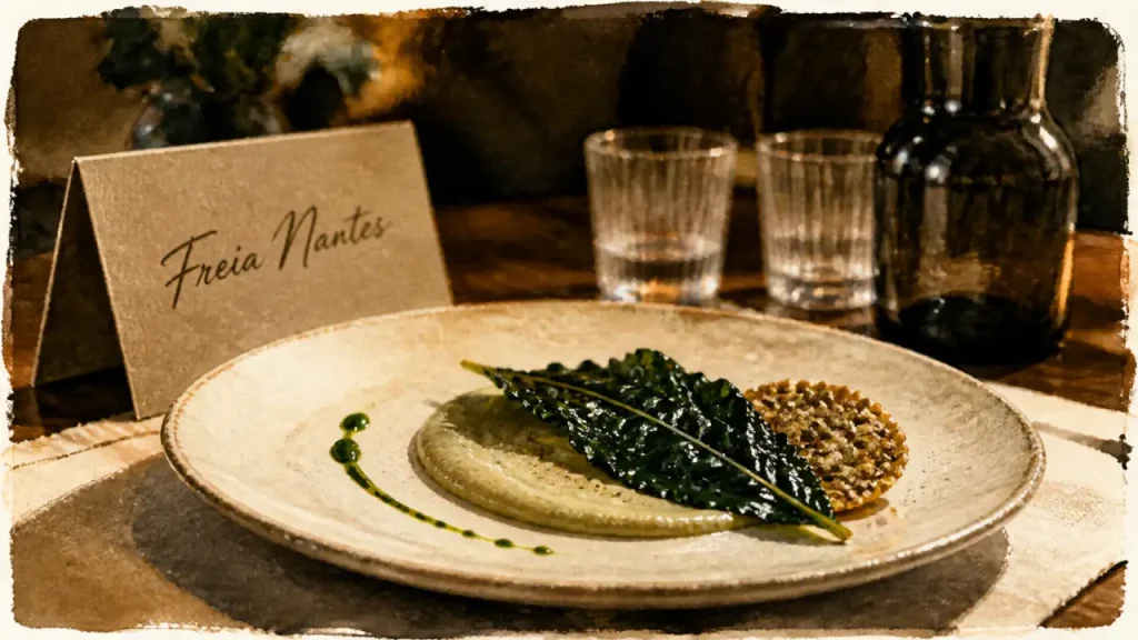 Restaurant freia nantes : assiette végétale gastronomique