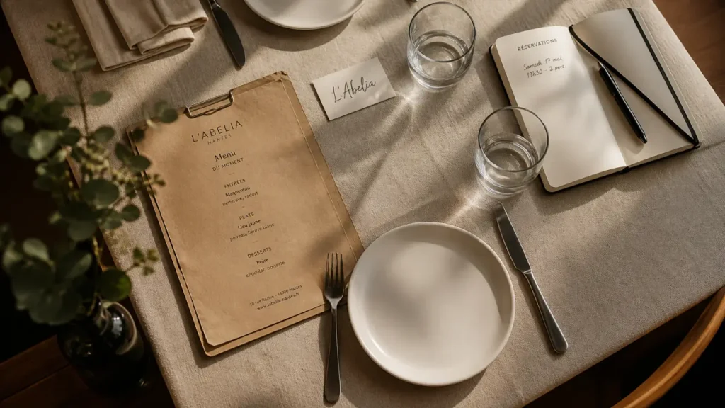 Restaurant l'abelia Nantes : dîner à deux, réservation