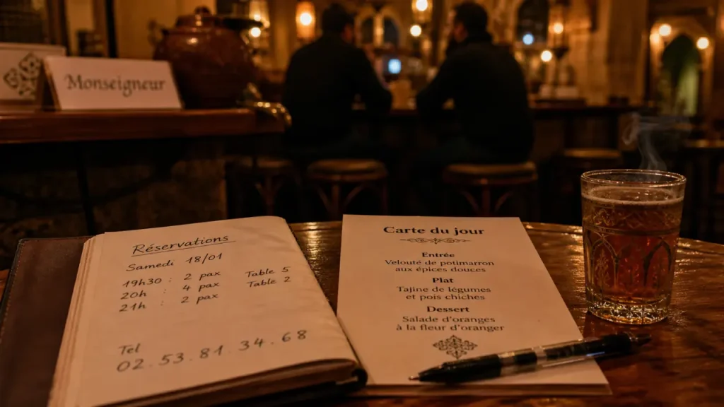 restaurant monseigneur nantes : carnet de réservation et thé fumant