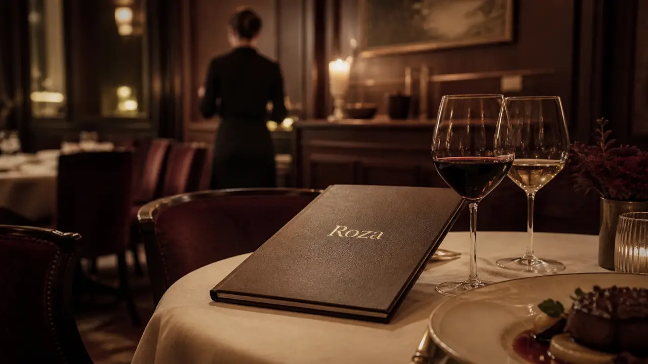 Restaurant roza nantes, table dressée pour déjeuner ou dîner