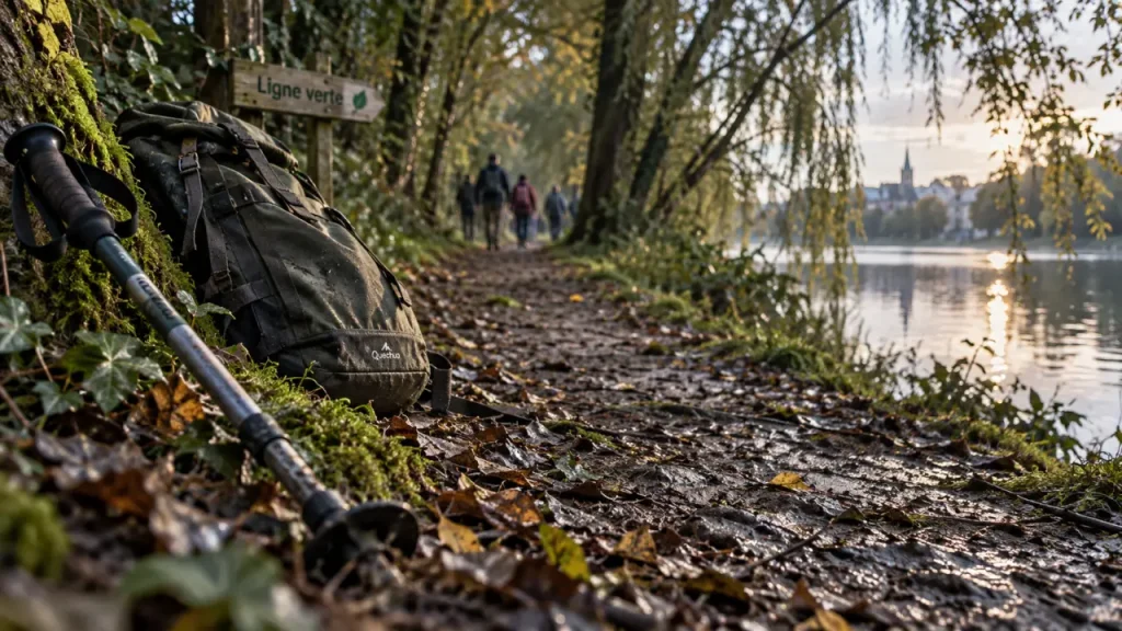 Balade Nantes près de l’Erdre, sentier boisé humide