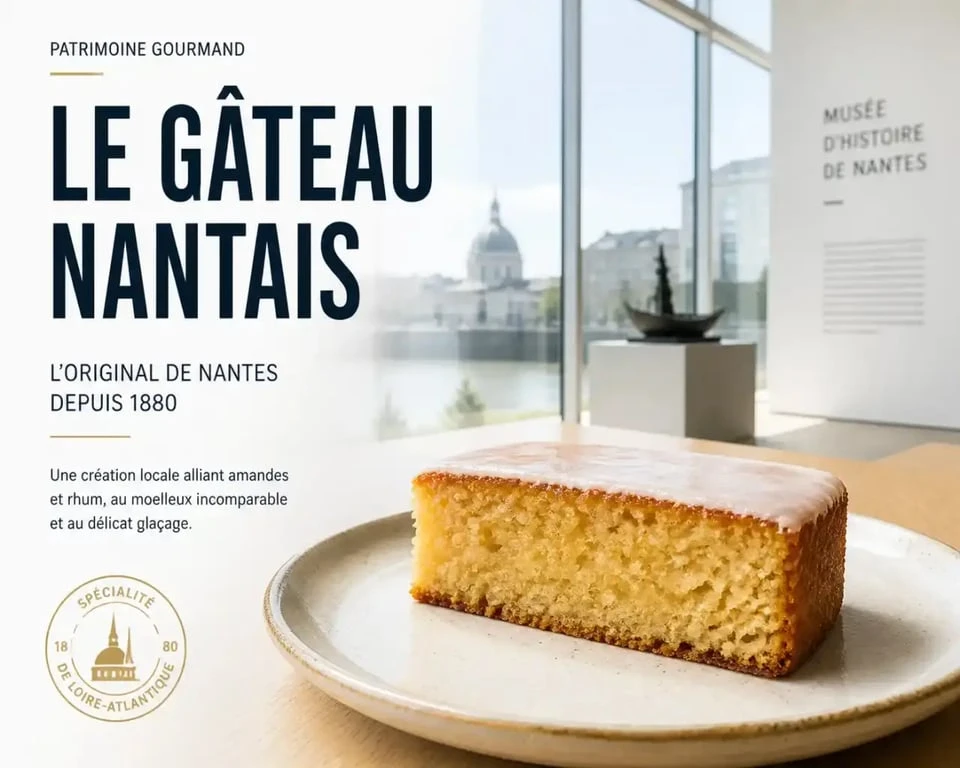 Gâteau nantais servi au Café du Musée d'arts de Nantes