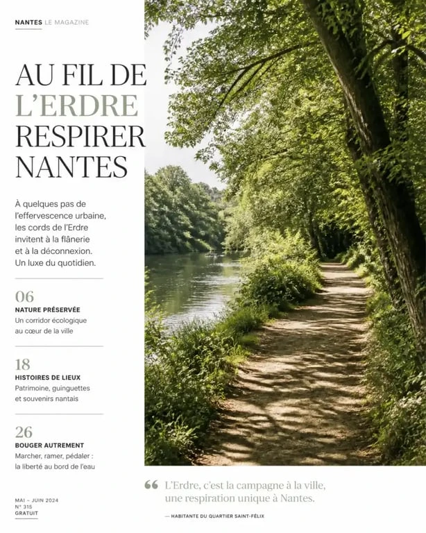 Randonnée sur les bords de l'Erdre à Nantes