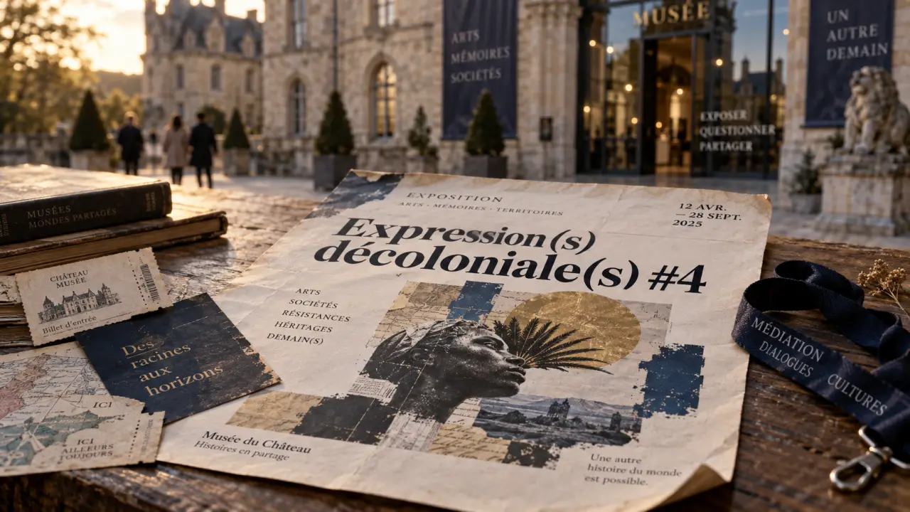 Affiche Expression(s) décoloniale(s) #4, exposition château nantes 2026 au château de Nantes