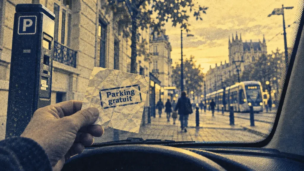 Parking gratuit Nantes week-end : rue nantaise le dimanche, horodateur lisible