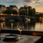 Péniche week end nantes sur la Loire : verres à bord