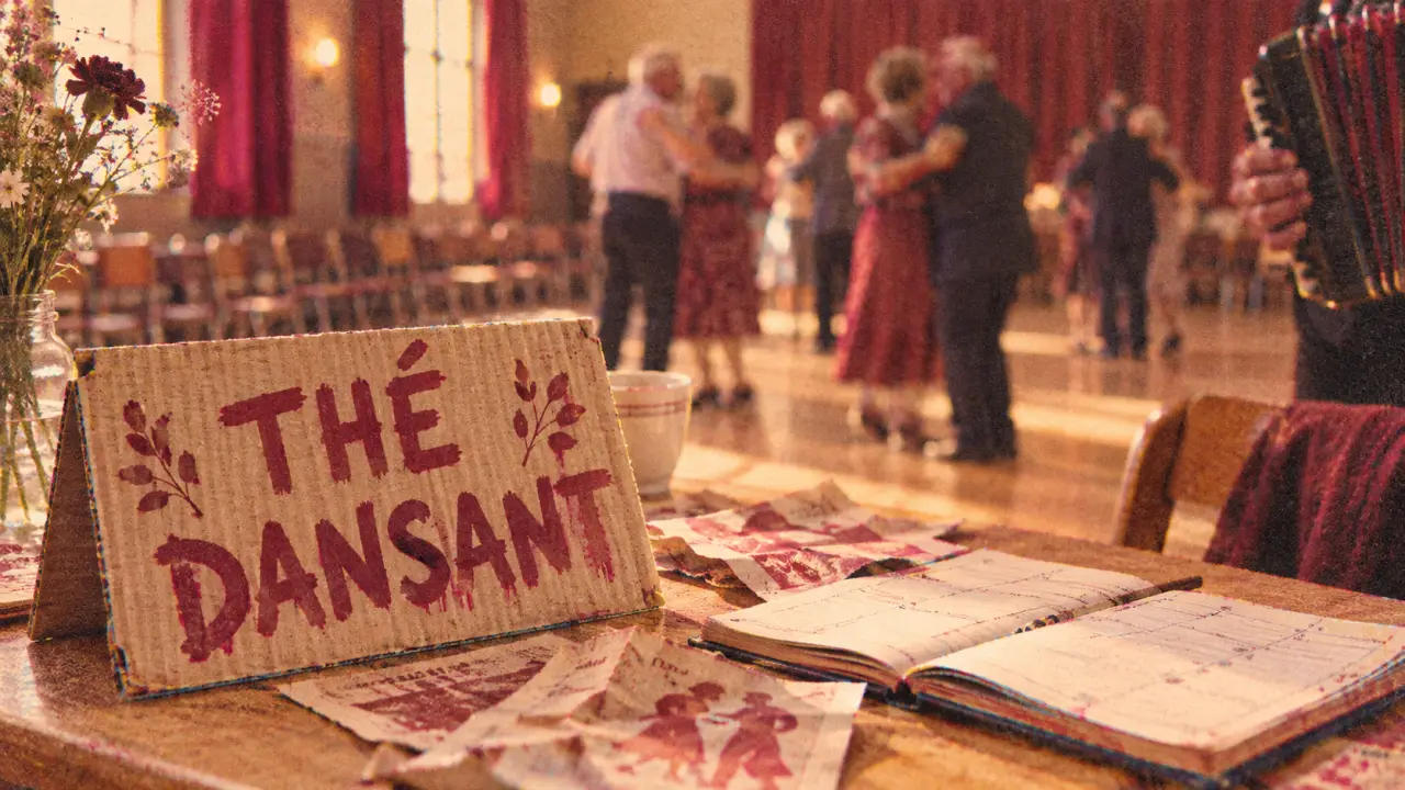 the dansant ce week end près de nantes : panneau sur table, flyers et agenda