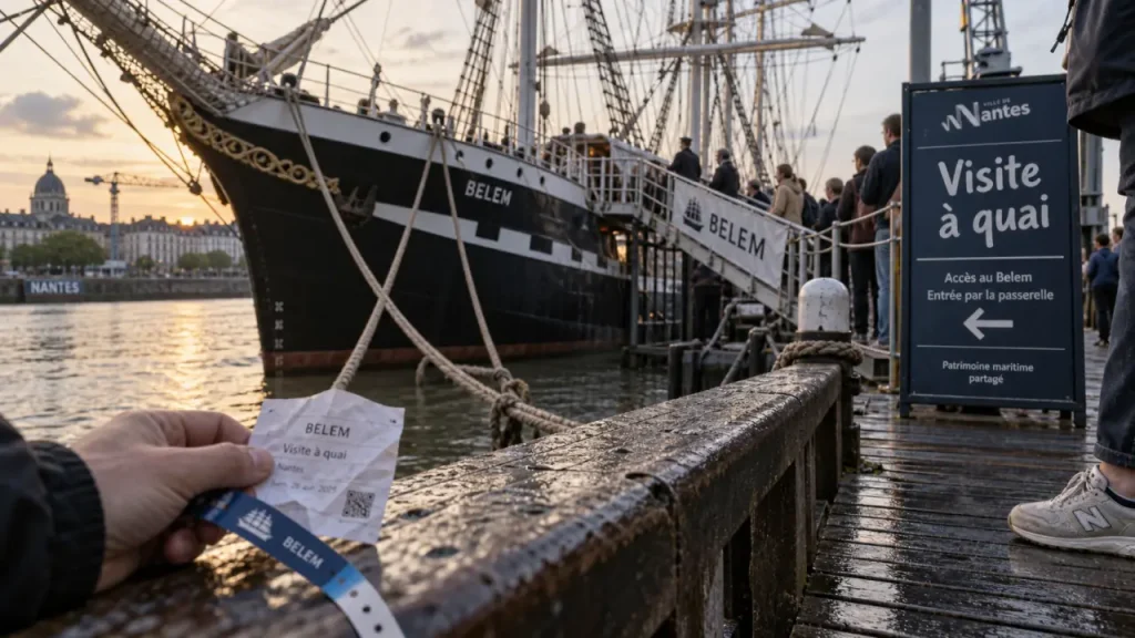 Visiter le Belem Nantes : le Belem à quai